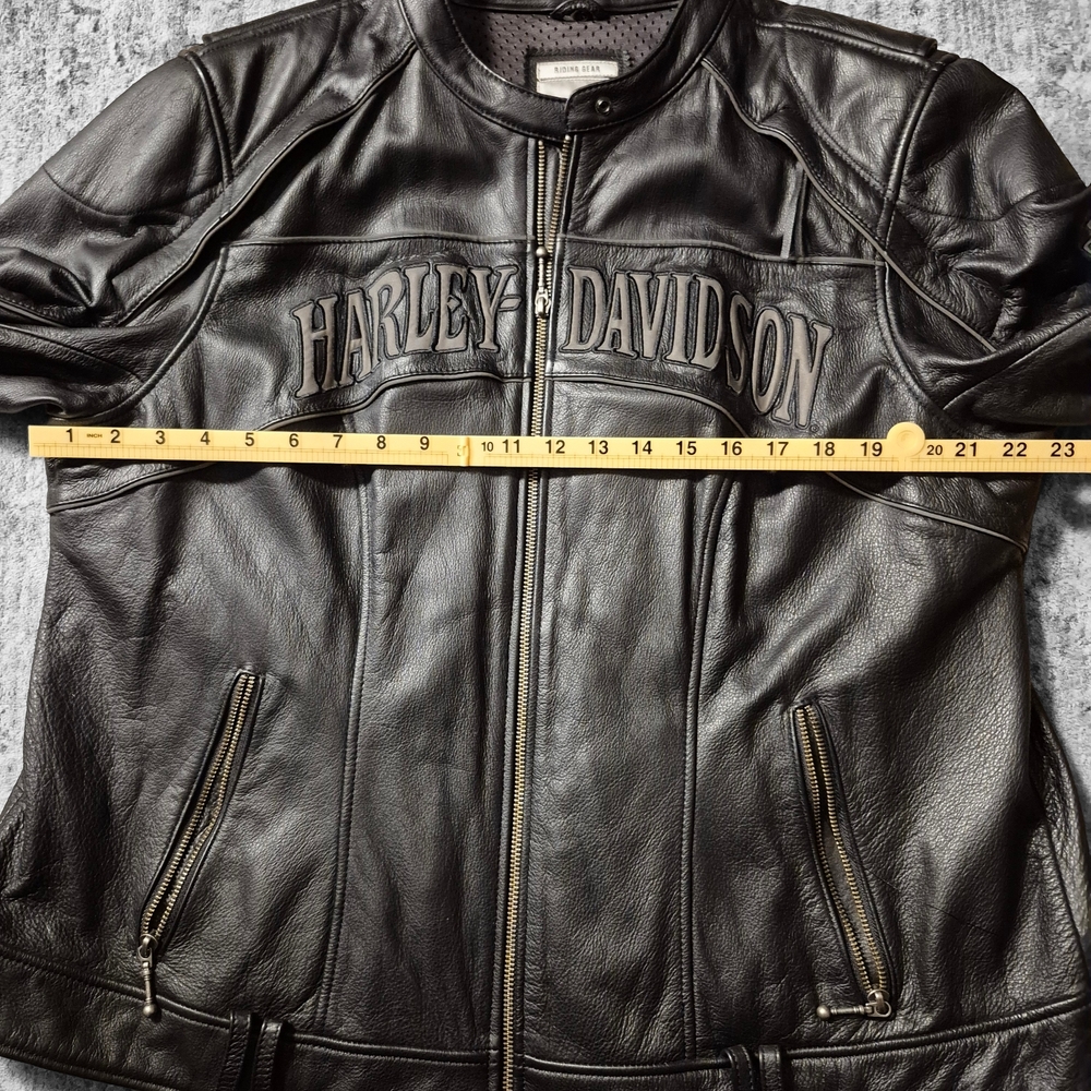 Harley Davidson Willie G Reflective Skull Leather Motorcycle Jacket  Size 2W/2XL - Picture 12 of 12